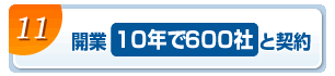 開業８年で400社と契約