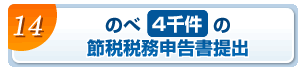 のべ３千件の節税税務申告書提出